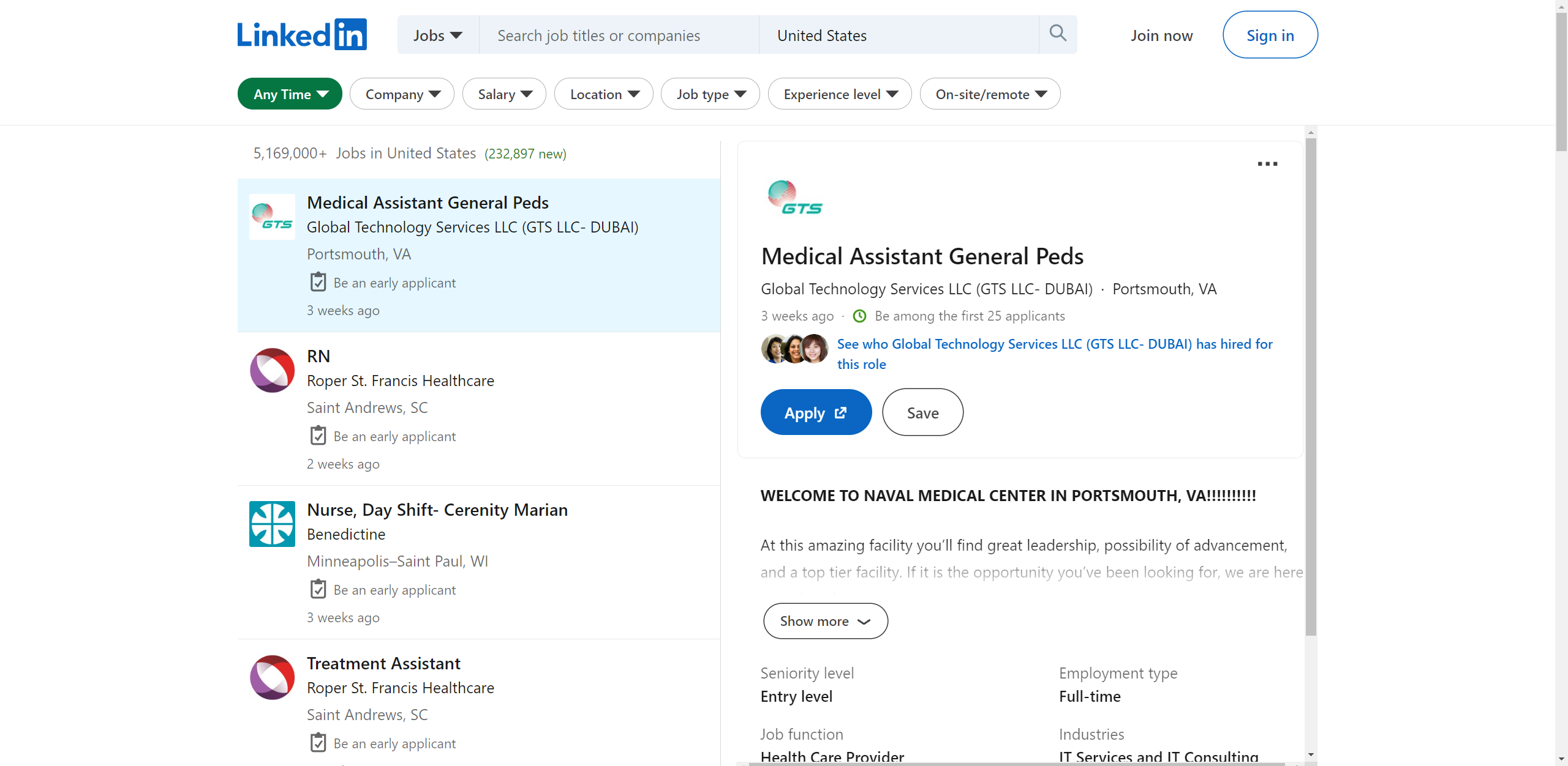 screenshot linkedinjobs