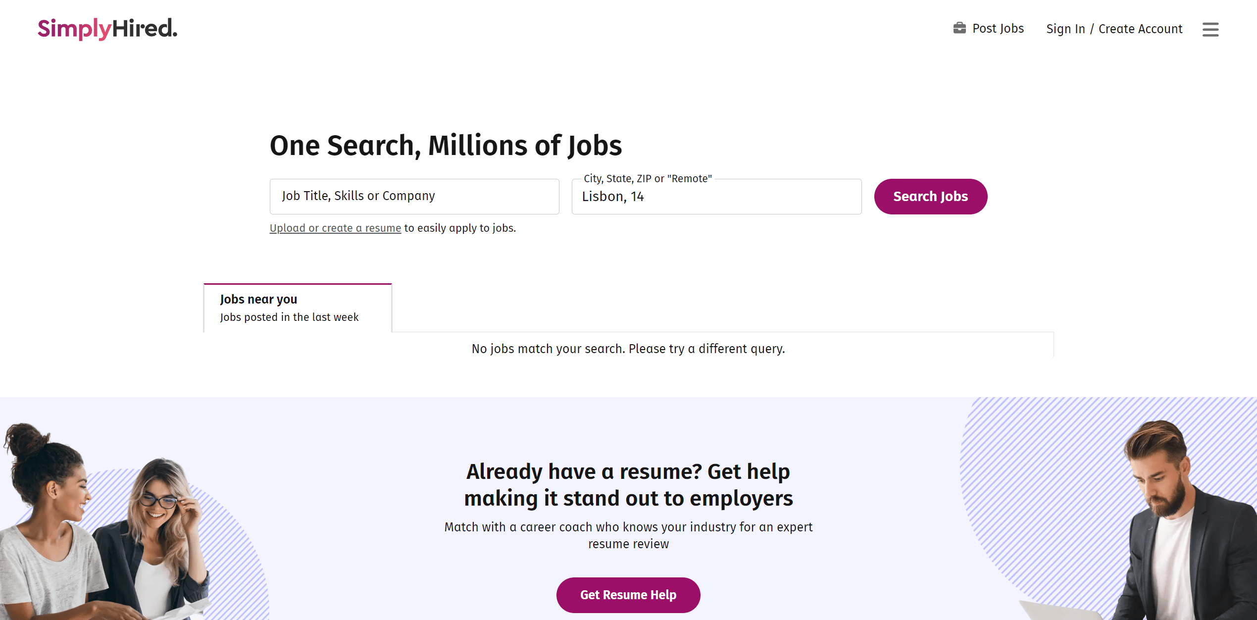 screenshot simplyhired