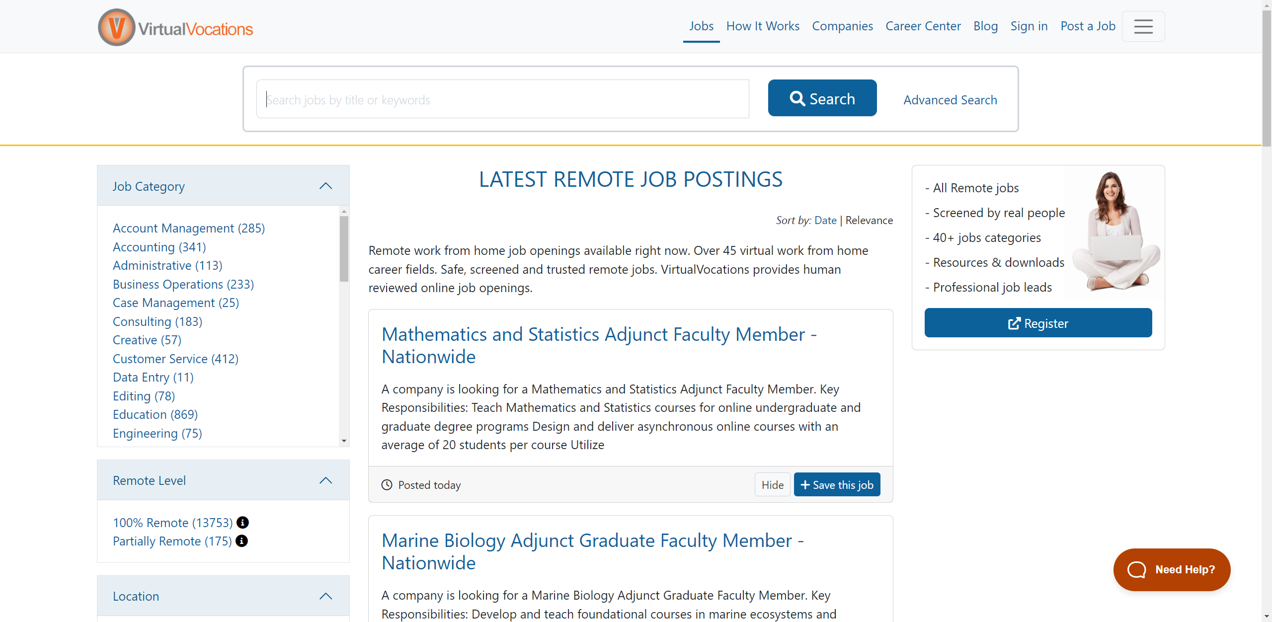 screenshot virtualvocations