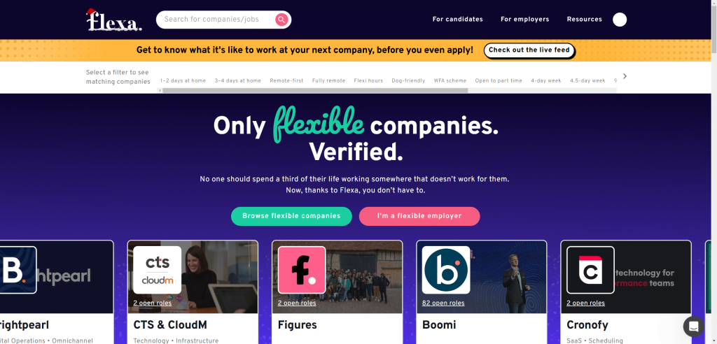 screenshot flexa careers